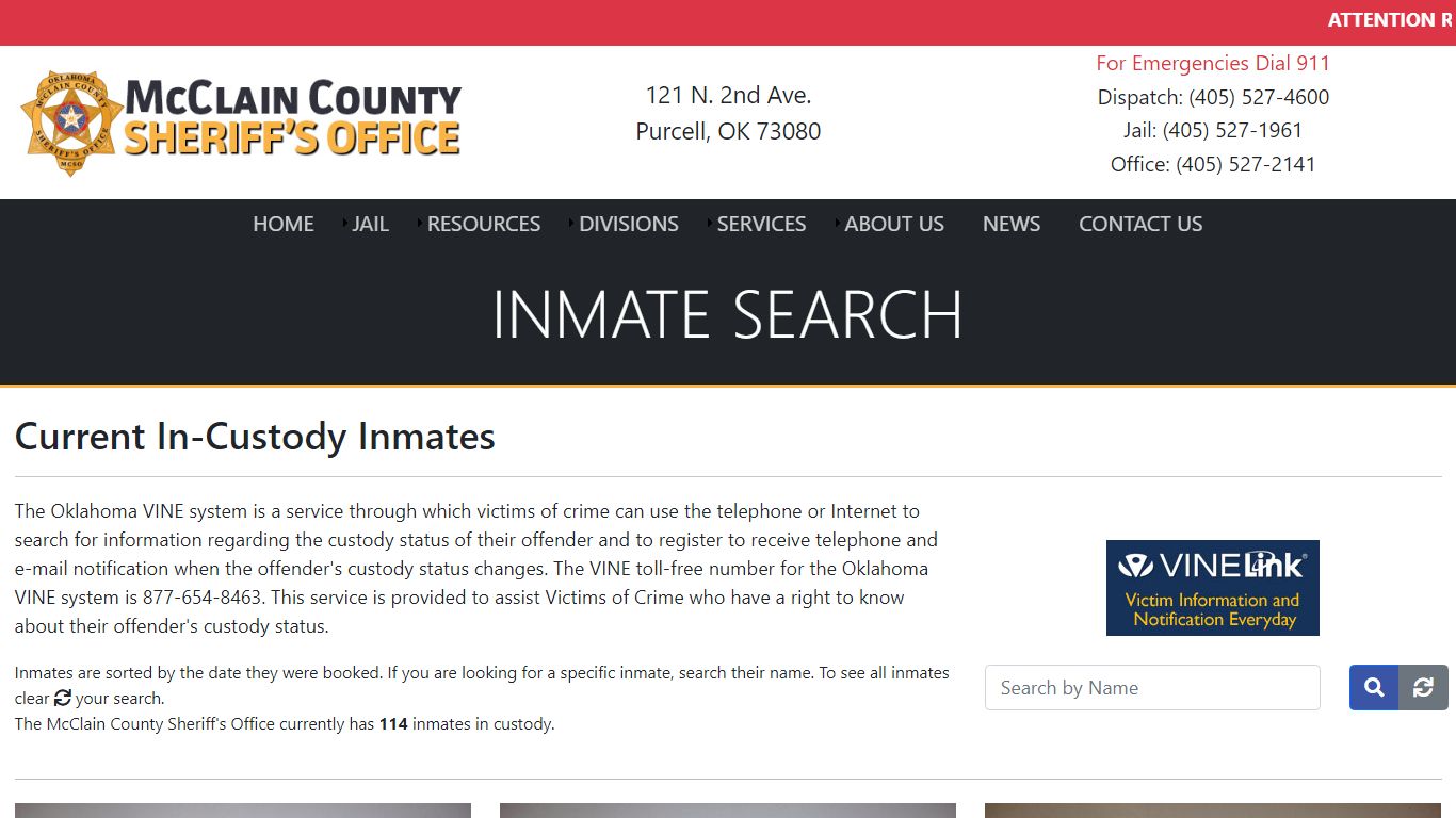 Inmate Search - McClain County Sheriff's Office